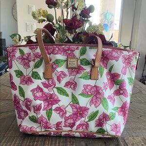 Dooney & Bourke Pink and Green Floral Tote